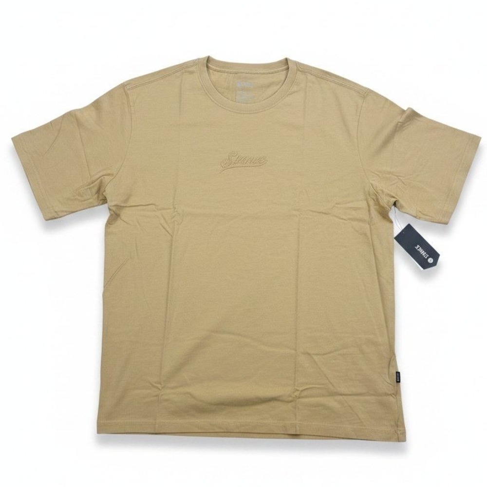 Stance Studio Tee Mens Extra Large Mustard Yellow Embroidered Logo Skate Surf
